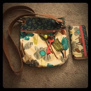 Fossil purse and matching wallet.